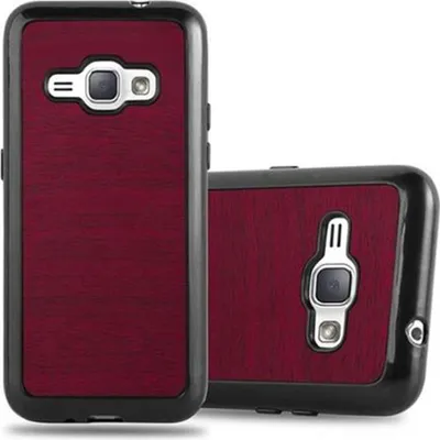 Produktbild von Cadorabo Handyhülle für Samsung Galaxy J1 2016 in Rot Schutzhülle Hülle Etui Case Cover TPU Silikon