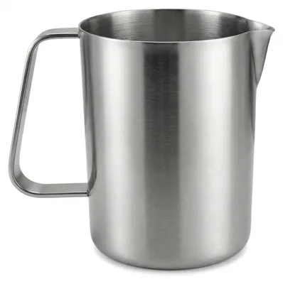 Produktbild von Edelstahl Messbecher Milchkännchen mit Griff 500ml 304 Edelstahl mit Markierung spülmaschinengeeignet