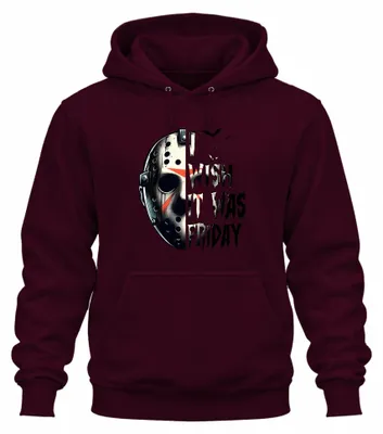 Productafbeelding van Jason IJshockeymasker Horror Slasher Halloween Grappige Vintage Uni Hoodie, Bordo, Maat L