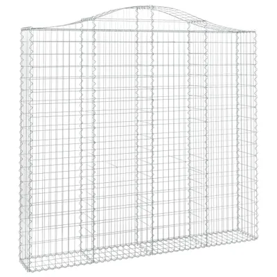 Image de vidaXL Gabion avec arc surélevé 200x30x180/200 cm Fer galvanisé