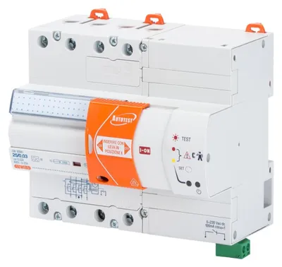 Produktbild von Gewiss FI-Schutzschalter 4P 63A 0,03B IR 7M GW90923B