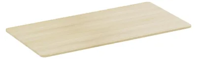 Image de Plateau de bureau bords arrondis 150x75cm, bois naturel