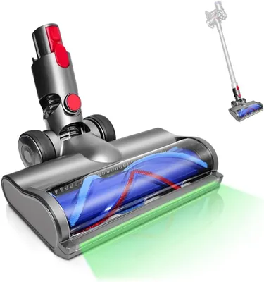Produktbild von Bürste Ersatzteile mit Staubdetektionsfunktion kompatibel für Dyson Staubsauger V7, V8, V10, V11, V15, SV10, SV11, SV16, Zubehör, Bodendüse, Turbobürste für Teppiche und Harte Böden