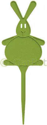 Produktbild von Garten Stecketiketten Pflanzen Stecker Kräuter Blumen Etiketten Hase 5 Stück grün
