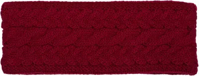Produktbild von styleBREAKER Damen Strick Stirnband einfarbig mit Zopfmuster, Thermo Fleece Futter, Winter Headband Uni 04026058