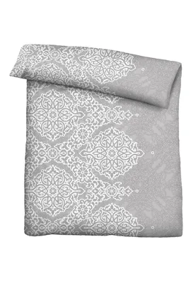Produktbild von Traumhaft schlafen - Castell - Markenbettwäsche Poly-Baumwolle Seersucker Bettwäsche 0290334 ORNAMENT color: sturmgrau, size: 1x 135x200 cm + 1x 80x80 cm