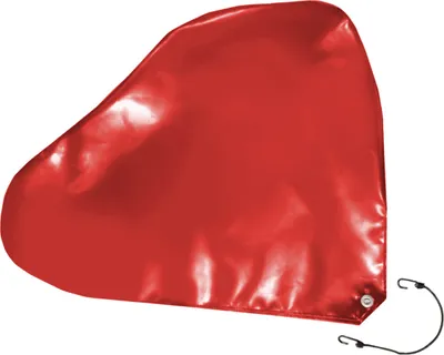 Image de Housse de timon en bâche PVC Premium pour poids lourds, 680g/m², (rouge RAL3002, 88x70cm pour timons non freinés), protection universelle de timon, housse de timon