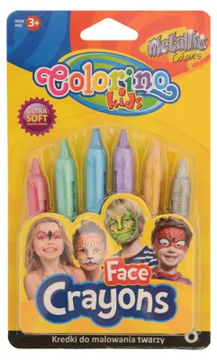 Produktbild von Colorino Metallic-Schminkstifte für das Gesicht, 6 Farben