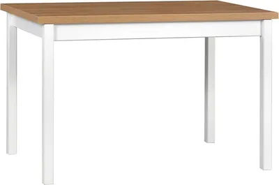 Obrázek produktu pro BETTSO Elegantní moderní jídelní stůl MAX III v dubu grandson s bílými nohami do jídelny