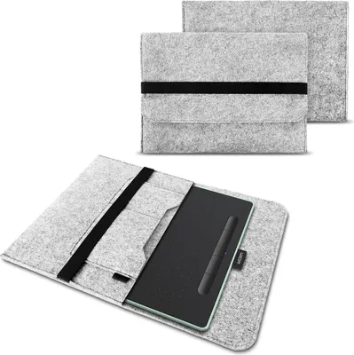 Produktbild von Sleeve Hülle Stifttablett Wacom Intuos S Grafiktablett Tasche Filz 10.1 Zoll BagFarbe:Hellgrau