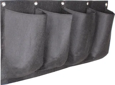 Obrázek produktu pro Multipack 3ks Horizontal Grow Bag 4 textilní květináče na zeď černá, 1 ks