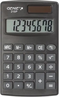 Obrázek produktu pro Genie 215 P - Kapesní - Jednoduchá kalkulačka - 8 číslic - Baterie/Solar - Černá
