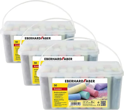 Produktbild von Eberhard Faber 526550 - Straßenmalkreide, 50er Eimer | 3 Eimer