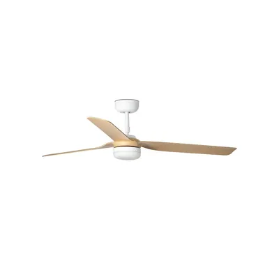 Produktbild von Energiespar Deckenventilator mit LED Beleuchtung und Fernbedienung Punt Weiß / Ahorn