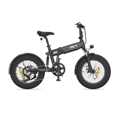 Produktbild von Elektrisches Fahrrad PVY Turbo - 250W Motor 48V13AH Batterie 20 Zoll ReifenFaltbar - Grau