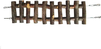 Produktbild von 30cm Chinchilla Holz-Hängebrücke, Plattform-Spielzeug, Biegbare Holz-Kletterleiter, Spielzeug Für Papageien, Chinchillas, Hamster, Zuckergleiter