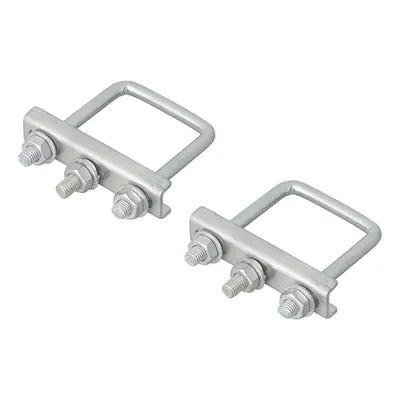 Image de Support en U carré 60mm pour pince à roue jockey - lot de 2 pièces