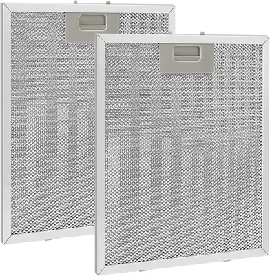 Productafbeelding van Metalen vetfilter 320 x 260 mm, 2 stuks, aluminium, uitwasbaar, voor afzuigkap