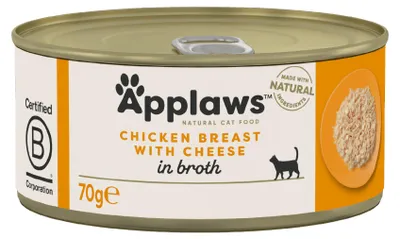 Image de APPLAWS Poitrines de poulet au fromage - nourriture humide pour chat - 70 g