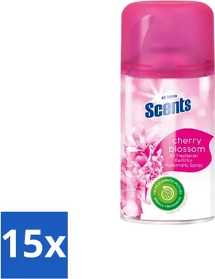 Immagine prodotto di At Home - Profumi - Ricarica - Fiori di ciliegio - Rinfrescante - 250 ml - Confezione risparmio - 15 pezzi