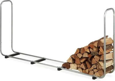 Imagen del producto de Estantería de acero ajustable para madera, color plateado, dimensiones: 103-168-230-36 cm