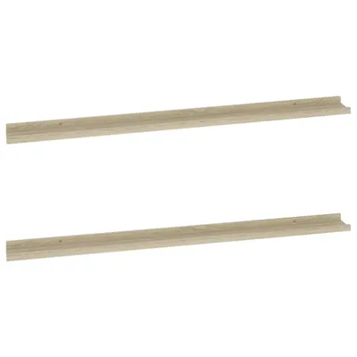 Image de vidaXL Étagères murales 2 pcs. chêne Sonoma 115x9x3 cm