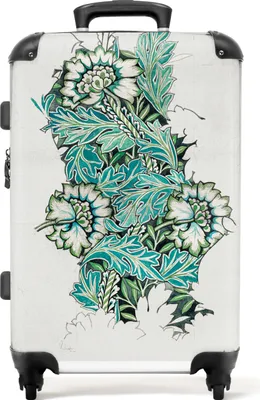 Produktbild von NoBoringSuitcases.com® Großer Koffer - Blumen - Pflanzen - Grünzeug - Kunst - Kombinationsschloss TSA - Hartschalen Trolley 4 Rollen - 72 liter - Reisekoffer - 66 cmKoffer Mittelgroß 67x43x25 cm, 72L,