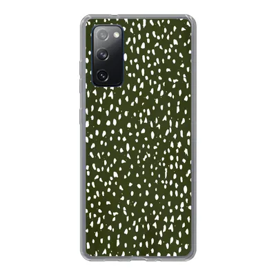 Produktbild von MuchoWow® Handyhülle Schutzhülle Hülle für Samsung Galaxy S20 FE Polka dots - Weiß - Schwarz Silikon Softcase Handy Hülle - Abdeckung