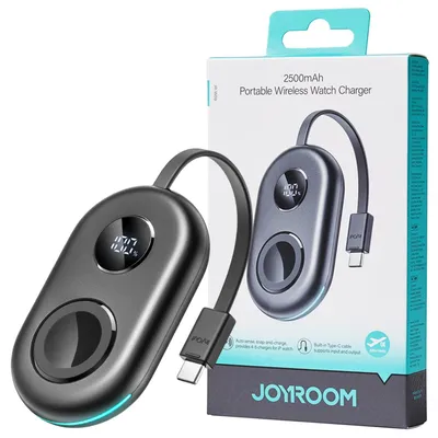 Obrázok produktu pre Joyroom Jr-W09 Indukčná 3W nabíjačka s káblom Usb-C pre Apple Watch - čierna