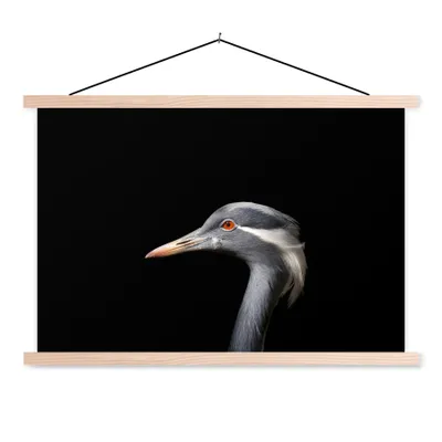 Produktbild von MuchoWow® Textilposter Vogel - Tiere - Porträt 120x80 cm mit holzfarbenen Rahmen