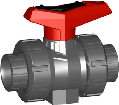 Produktbild von Georg Fischer GF Kugelhahn 546, PVC-U/FKM, d40, Muffe, 1 Stk.