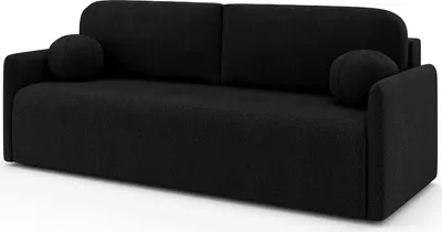 Produktbild von MEBLINI Sofa mit Schlaffunktion - Schlafcouch Ausziehbar - Schlafsofa mit Bettkasten - Sofabett - Couch mit Schlaffunktion - Klappsofa - ANAKIN - 210x90x93cm - Schwarz Boucle