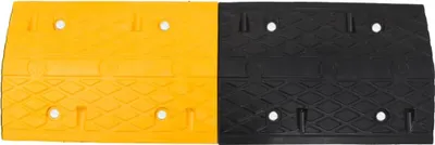 Obrázek produktu pro vidaXL Práh žlutočerný 97x32,5x4 cm Guma
