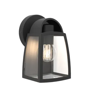 Zdjęcie produktu dla Kinkiet zewnętrzny KELSEY czarno-biały 1xE27x40W aluminium wym:20x12x12cm IP44 Lutec