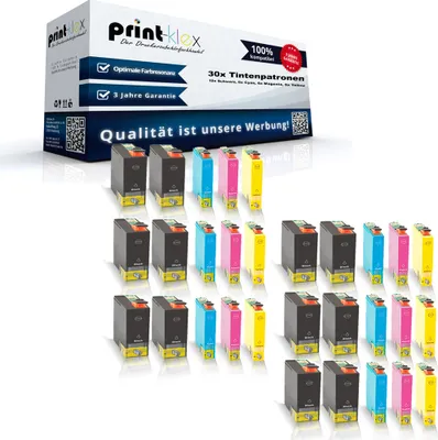 Produktbild von 30x Kompatible Tintenpatronen für Epson WorkForce Pro WF 4735 DTWF WF 4740 DTWF T3591 - T3594 Black Cyan Magenta Yellow - Office Print Serie