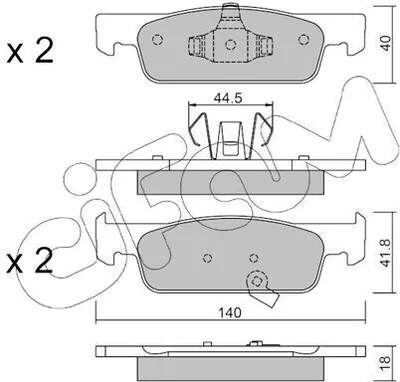 Produktbild von CIFAM Bremsbeläge Satz Vorne Bremsklötze für SMART FORTWO Coupe (453) 822-975-2