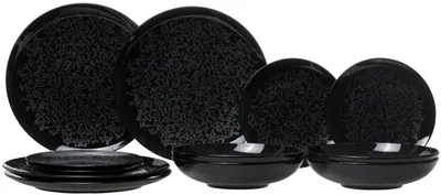 Produktbild von Arthur Krupp 67376AA2, 4 Person(en), Porzellan, Schwarz, Eclipse, Quadratisch, 27,5 cm