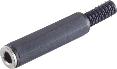 Produktbild von shiverpeaks BASIC-S 6,3 mm Klinkenkupplung, stereo Kunststoff, zum selber löten, im Polybeutel mit Eurolochung (BS50300)