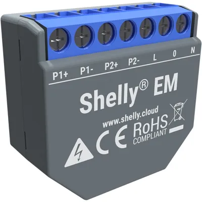 Produktbild von Shelly EM, 2-Kanal WLAN Energiemessgerät