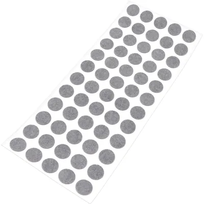 Produktbild von Adsamm® | 60 x Filzgleiter | Ø 14 mm | Grau | rund | 1.5 mm dünne selbstklebende Filz-Möbelgleiter in