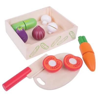 Obrázok produktu pre Bigjigs Toys Krájanie zeleniny v krabici