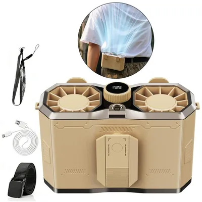 Produktbild von Tragbarer Hüftventilator wiederaufladbar Clip Ventilator für Outdoor Camping