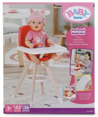Obrázok produktu pre BABY born High Chair, stolička pre bábiku, 3 rok / roky