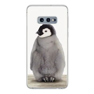 Produktbild von MuchoWow® Handyhülle Schutzhülle Hülle für Samsung Galaxy S10e Kinder - Pinguin - Grau - Tiere - Mädchen - Jungen Silikon Softcase Handy Hülle - Handy