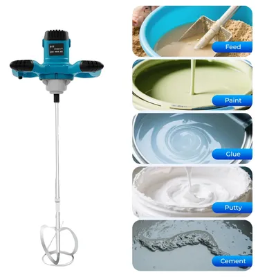 Productafbeelding van Elektrische mengmachine, 6 snelheden, 220V nominale spanning, 1400W vermogen, 12 cm diameter mengschijf, 20 cm hoogte mengschijf