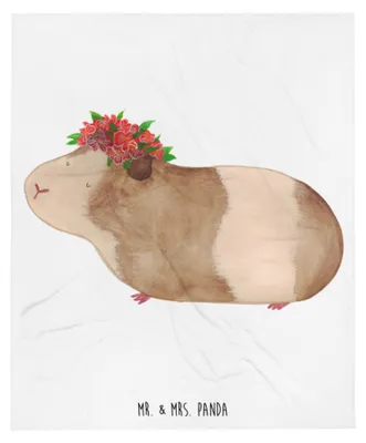 Produktbild von Mr. & Mrs. Panda Kuscheldecke Meerschweinchen Weisheit - Weiß - Geschenk, Sofadecke, Wunderland, Decke, Tagesdecke, Kuschelige, Bettüberwurf, Spruch, Lustige Sprüche