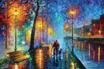 Produktbild von Melody Of The Night Poster Leonid Afremov