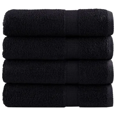 Obrázek produktu pro Premium ručníky SOLUND 4 ks černé 50 x 100 cm 600 g/m²