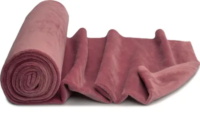 Produktbild von Minky Strickstoff glattes Muster, Blaubeersorbet 50 x 160 cm