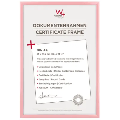 Obrázek produktu pro Walther New Lifestyle plastový rámeček na fotografie 21 x 29,7 cm, růžový, DIN A4